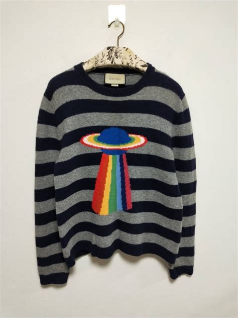 gucci loved ufo sweater black|gucci brown sweater.